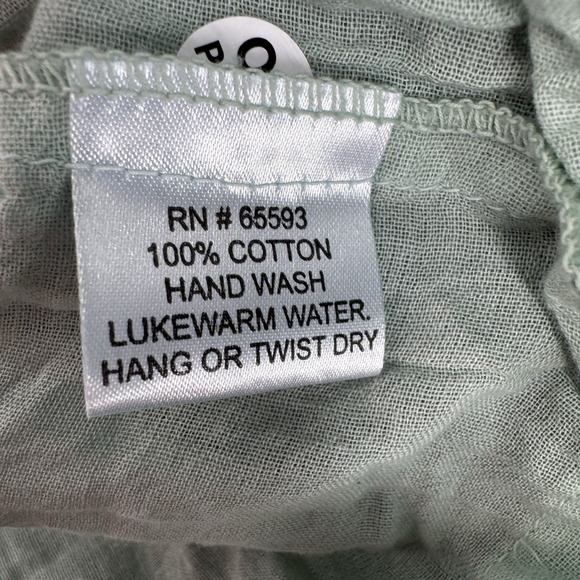 Sundance JP and Mattie Womens Dress Seafoam Size S Crinkle Cotton Cottagecore - Picture 6 of 15
